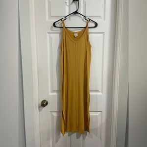 Maxi Mustard Yellow Summer Dress